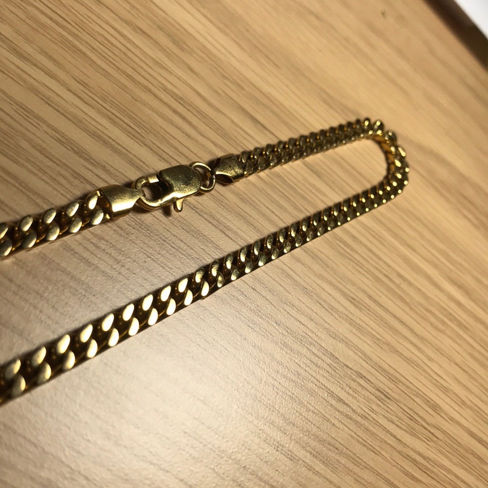 Gold plated Cuban link 32 inch necklace